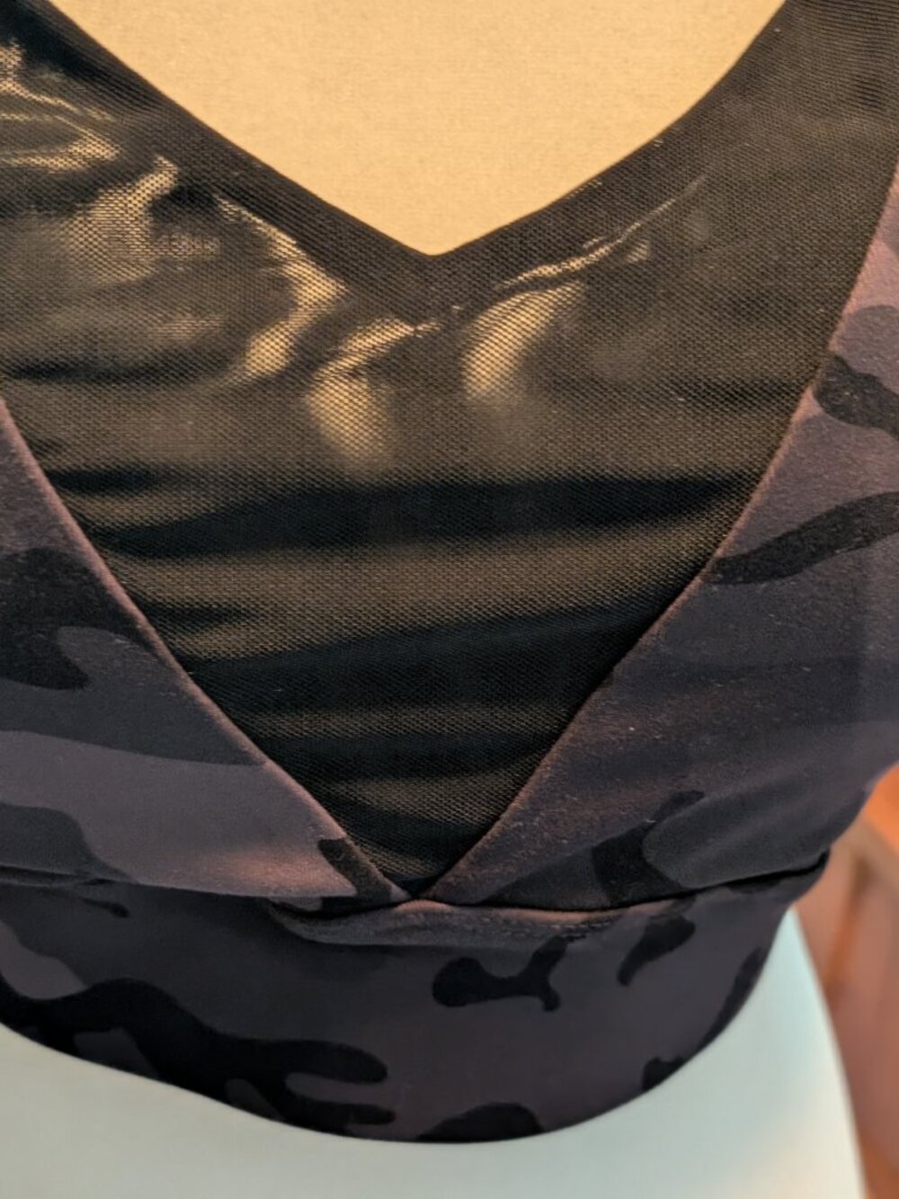 Zyia Adjustible Bra with Mesh Features-Camo-Size XL - Picture 10 of 10